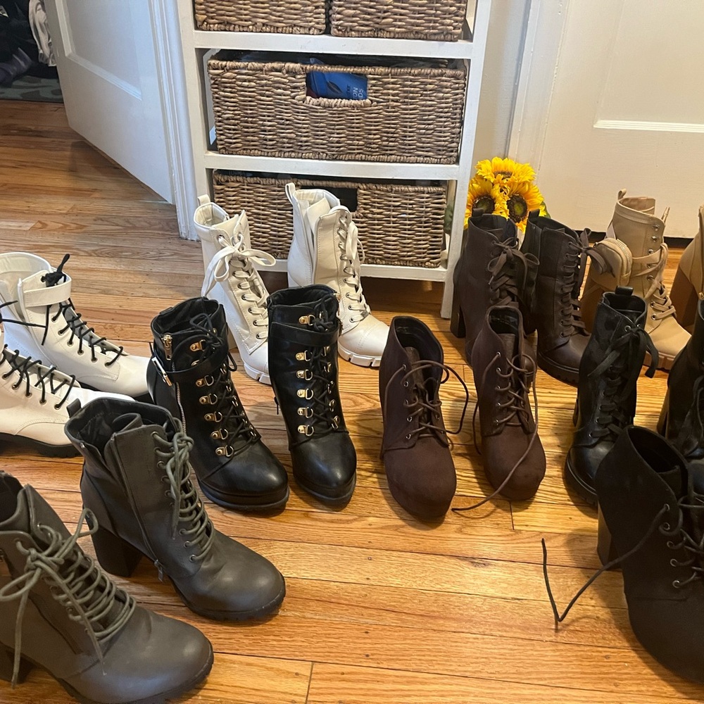 Variety of booty shoes for sale most brand new size 7 1/2